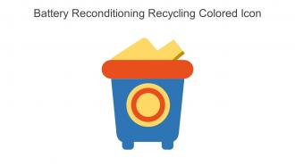 Battery Reconditioning Recycling Colored Icon In Powerpoint Pptx Png And Editable Eps Format