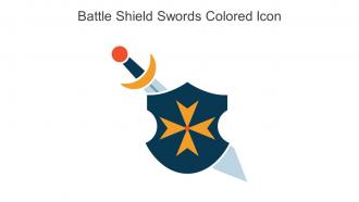 Battle Shield Swords Colored Icon In Powerpoint Pptx Png And Editable Eps Format