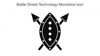 Battle Shield Technology Monotone Icon In Powerpoint Pptx Png And Editable Eps Format
