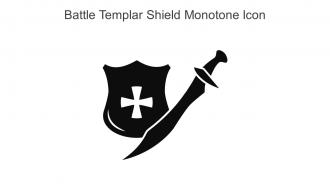 Battle Templar Shield Monotone Icon In Powerpoint Pptx Png And Editable Eps Format