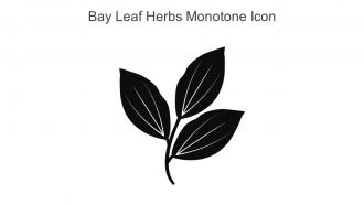 Bay Leaf Herbs Monotone Icon In Powerpoint Pptx Png And Editable Eps Format