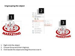 Bb 3d men over the board for business target and market powerpoint template