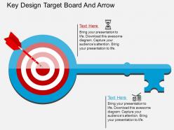Bb key design target board and arrow flat powerpoint design