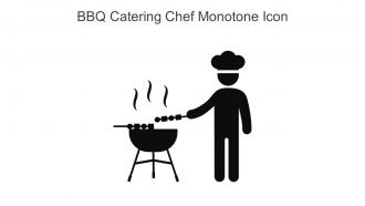 BBQ Catering Chef Monotone Icon In Powerpoint Pptx Png And Editable Eps Format