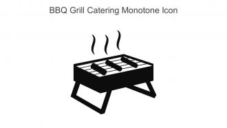 BBQ Grill Catering Monotone Icon In Powerpoint Pptx Png And Editable Eps Format