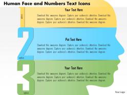 Bc human face and numbers text icons powerpoint template