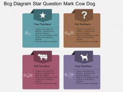 Bcg diagram star question mark cow dog flat powerpoint design