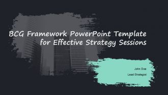 BCG Framework PowerPoint Template For Effective Strategy Sessions PPT H