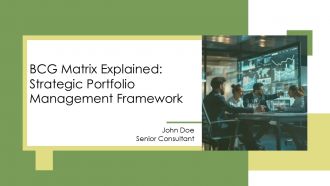 BCG Matrix Explained Strategic Portfolio Management Framework PPT Structure AT