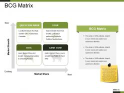 Bcg matrix powerpoint slide background designs
