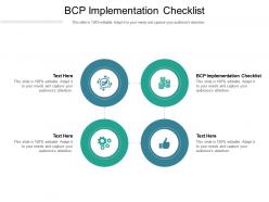 Bcp implementation checklist ppt powerpoint presentation inspiration objects cpb