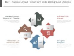 Bcp process layout powerpoint slide background designs