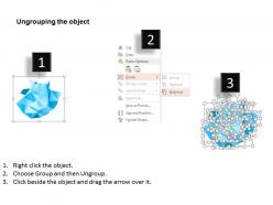 Bd blue crushed paper in middle of white papers for idea generation powerpoint template