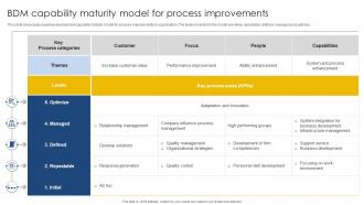 BDM Capability Maturity Model For Process Improvements