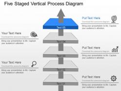 Be five staged vertical process diagram powerpoint template slide