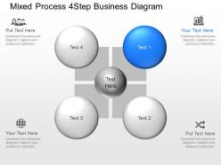 Be mixed process 4 step business diagram powerpoint template