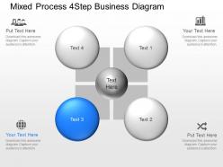 Be mixed process 4 step business diagram powerpoint template