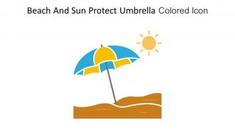 Beach And Sun Protect Umbrella Colored Icon In Powerpoint Pptx Png And Editable Eps Format