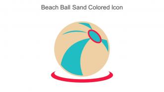 Beach Ball Sand Colored Icon In Powerpoint Pptx Png And Editable Eps Format
