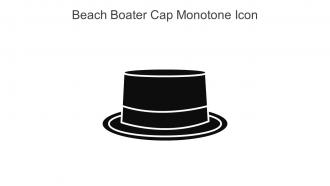 Beach Boater Cap Monotone Icon In Powerpoint Pptx Png And Editable Eps Format