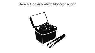 Beach Cooler Icebox Monotone Icon In Powerpoint Pptx Png And Editable Eps Format