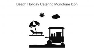 Beach Holiday Catering Monotone Icon In Powerpoint Pptx Png And Editable Eps Format