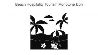 Beach Hospitality Tourism Monotone Icon In Powerpoint Pptx Png And Editable Eps Format