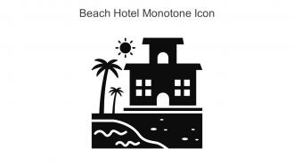 Beach Hotel Monotone Icon In Powerpoint Pptx Png And Editable Eps Format