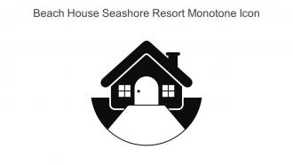 Beach House Seashore Resort Monotone Icon In Powerpoint Pptx Png And Editable Eps Format