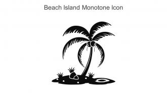 Beach Island Monotone Icon In Powerpoint Pptx Png And Editable Eps Format