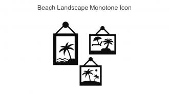 Beach Landscape Monotone Icon In Powerpoint Pptx Png And Editable Eps Format