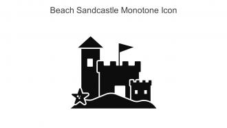 Beach Sandcastle Monotone Icon In Powerpoint Pptx Png And Editable Eps Format