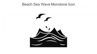 Beach Sea Wave Monotone Icon In Powerpoint Pptx Png And Editable Eps Format