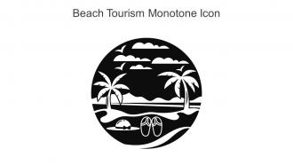 Beach Tourism Monotone Icon In Powerpoint Pptx Png And Editable Eps Format