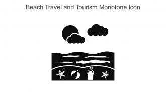 Beach Travel And Tourism Monotone Icon In Powerpoint Pptx Png And Editable Eps Format