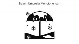 Beach Umbrella Monotone Icon In Powerpoint Pptx Png And Editable Eps Format