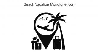 Beach Vacation Monotone Icon In Powerpoint Pptx Png And Editable Eps Format