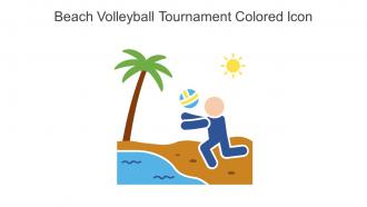 Beach Volleyball Tournament Colored Icon In Powerpoint Pptx Png And Editable Eps Format