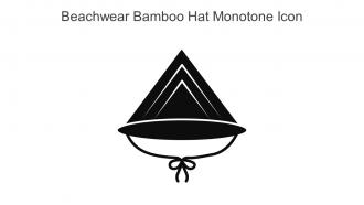Beachwear Bamboo Hat Monotone Icon In Powerpoint Pptx Png And Editable Eps Format