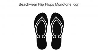 Beachwear Flip Flops Monotone Icon In Powerpoint Pptx Png And Editable Eps Format