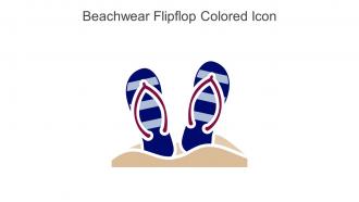 Beachwear Flipflop Colored Icon In Powerpoint Pptx Png And Editable Eps Format
