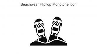 Beachwear Flipflop Monotone Icon In Powerpoint Pptx Png And Editable Eps Format