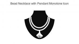 Bead Necklace With Pendant Monotone Icon In Powerpoint Pptx Png And Editable Eps Format