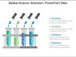 Beaker science illustration powerpoint slide
