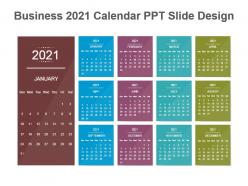 Beautiful 2021 calendar design ppt slides