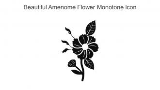 Beautiful Amenome Flower Monotone Icon In Powerpoint Pptx Png And Editable Eps Format