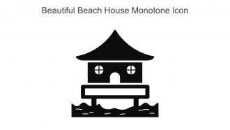 Beautiful Beach House Monotone Icon In Powerpoint Pptx Png And Editable Eps Format