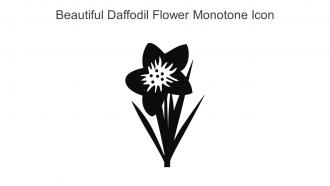 Beautiful Daffodil Flower Monotone Icon In Powerpoint Pptx Png And Editable Eps Format