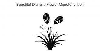 Beautiful Dianella Flower Monotone Icon In Powerpoint Pptx Png And Editable Eps Format
