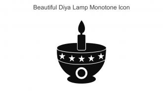 Beautiful Diya Lamp Monotone Icon In Powerpoint Pptx Png And Editable Eps Format